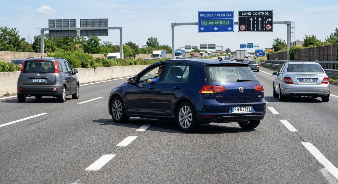 Posizione sulla carreggiata, cambio di direzione e corsia